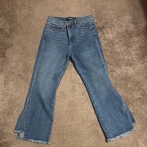 Express flare jeans - size 6 - rose gold stud details